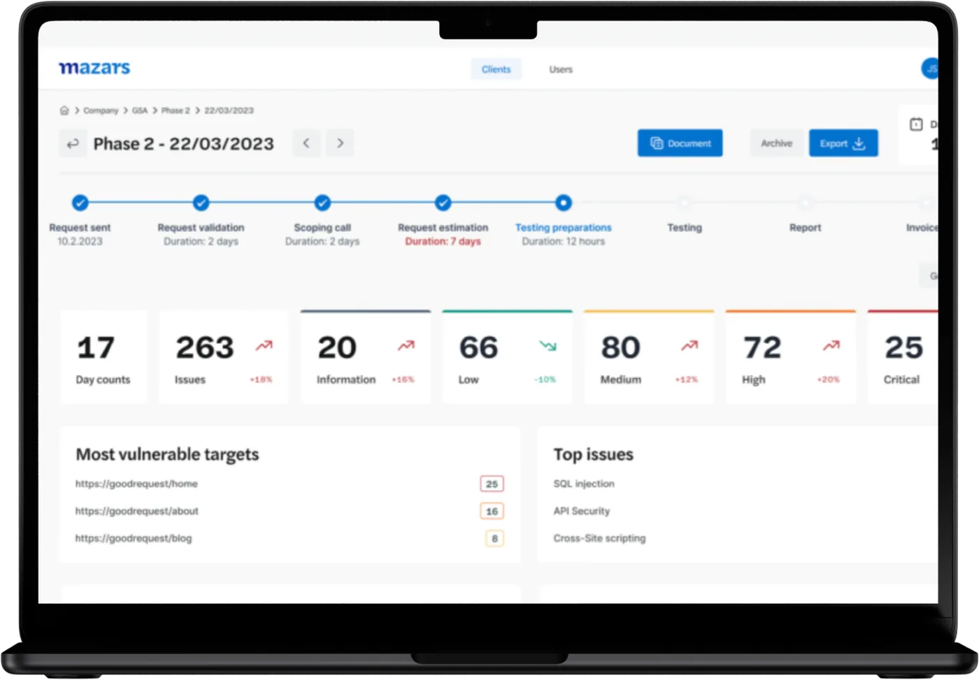 Mazars — mockup